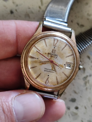 1950's Vintage ATLANTIC SOLO-DATER SPEEDSWITCH Cal eta 2374 Work