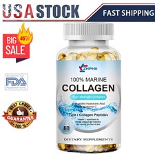 Marine Collagen 1000mg with Hyaluronic Acid Vitamin C - Skin Bones Joints Health