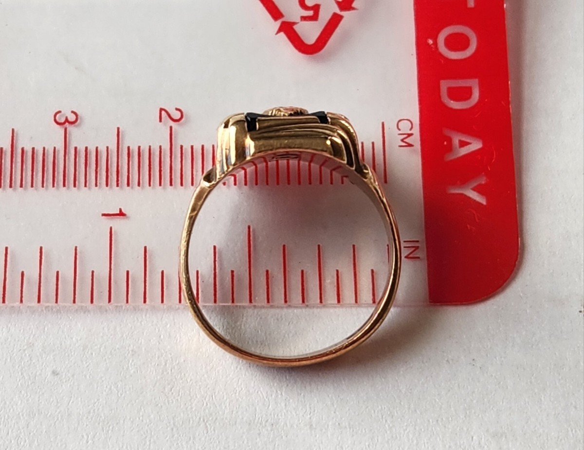 Gold High School Class Ring - Pre Owned Vintage 1950's 10K Gold High School Class Ring - Pre Owned Vintage 1950's 10K