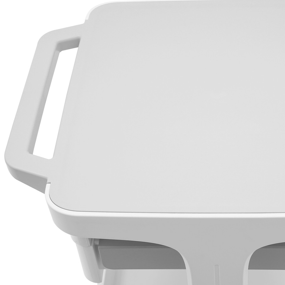 2 Drawers Beauty Salon Trolley Cart 3 Tiers Mobile Storage Cart ABS