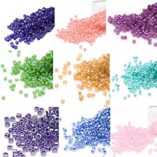 1200 Miyuki Delica 11 Opaque Glass Seed Beads 11/0 COLOR LINED 7.2 Grams
