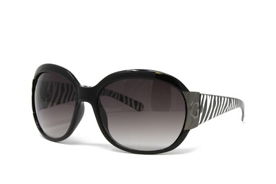 Guess GU7002 BLK35A Black Zebra 60mm Round Women's Sunglasses
