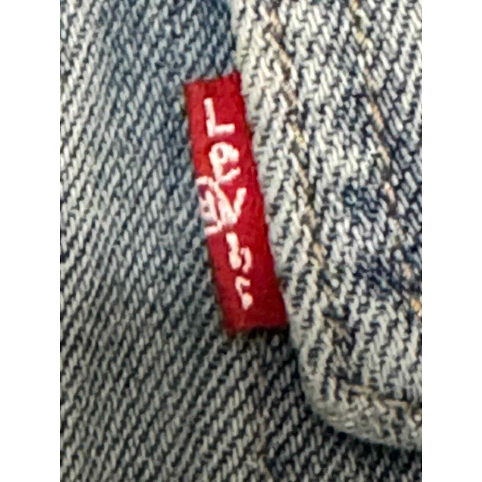 Levi Strauss Collared Button Down Denim Jacket Bl… - image 5