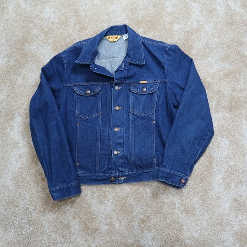 Vintage Rustler Denim Jean Jacket Dark 