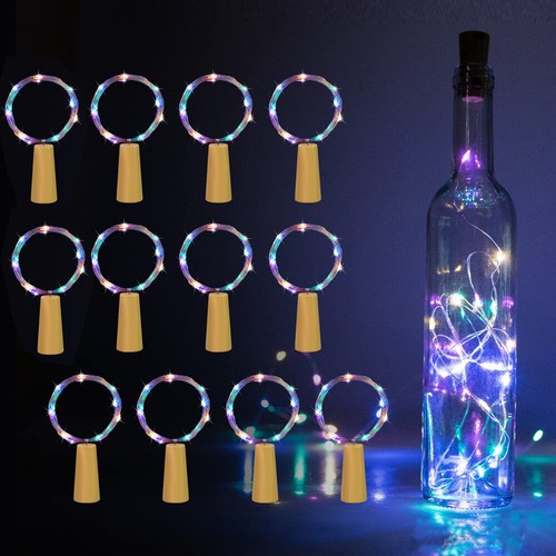 12x 20 LED Weinflasche Kork Flaschenlicht Lichterkette Beleuchtung Batterie Deko - Bild 18 von 19