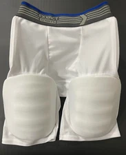 Exxact Sports New 5 Pad Youth White Football Girdle Shorts Size Youth Large