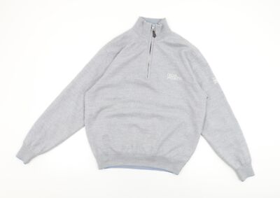 Oscar Jacobson Herren Wollpullover Sweatshirt grau Größe M