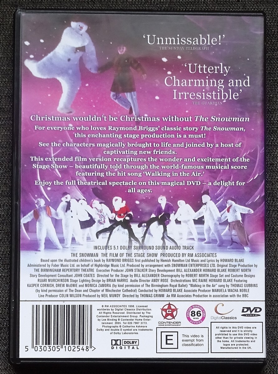 The Snowman: The Stage Show. 1 DVD 2005 Contender Home Entertainment 5030305102548 | eBay The Snowman: The Stage Show. 1 DVD 2005 Contender Home Entertainment 5030305102548 | eBay