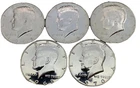 Lot of 5 1965-1970s 40% SILVER Kennedy SMS Proof Like Cameo Half Dollars