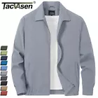 Men's Thin Spring Jacket Full-Zip Lightweight Bomber Jacket Casual Track Coat US