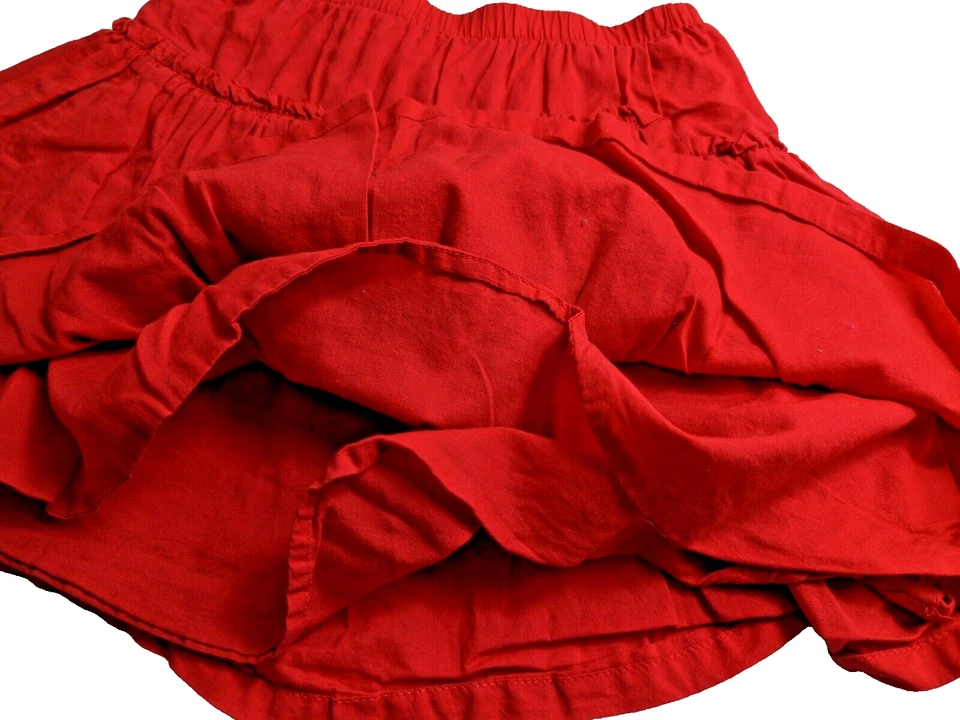 Falda atrevida de algodón con volantes rojos talla 8 Gymboree para niñas Foto 3 de 4