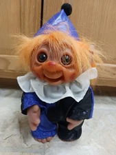 Norfin Clown Dam Things Troll Doll 9" Denmark 1977/1985 Vintage