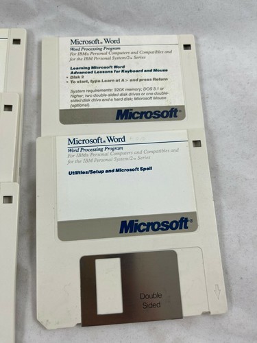 Vintage Microsoft Excel 4.0 on 3.5 HD Disk (For IBM personal system/2th series) - Zdjęcie 6 z 6
