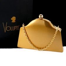 VINTAGE 1950'S VOLUPTE CARRYALL PURSE COMPACT UNUSED EXCELLENT POWDER LIPSTICK