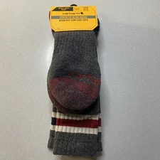 Carhartt Men's Wool Blend Boot Socks Midweight Sizes 9-11.5 Free Shipping 2-pair