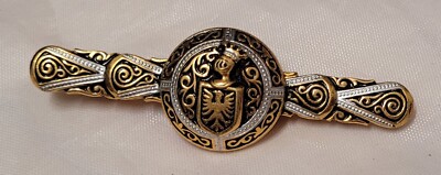 Pince à Cravate Vintage Or De Tolède - Bijou Ancien Avec Cabochon, Occasion