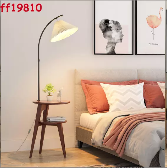 Nordic Living room Solid Wood Floor Lamp Coffee Table Walnut Standing Sofa Light