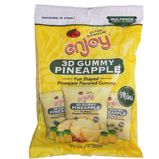 Enjoy 3D Pineapple Gummy Candy - 8 Pack Multipack, Fun Shaped, Sharing is Cool!