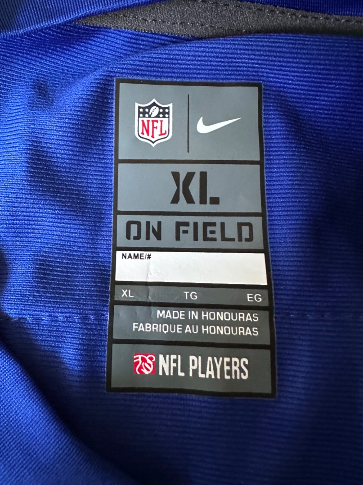 Nike On Field NFL New York Giants Eli Manning 10 Football Jersey (XL