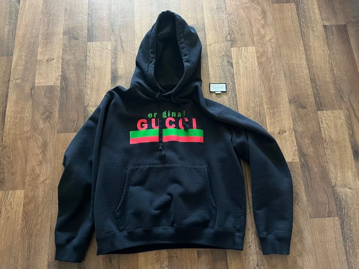 Mens Original Gucci Hoodie Large Authentic $1350 Pullover | eBay