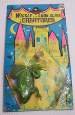 1971 FROG RUBBER JIGGLER TOY CHEMTOY VINTAGE W/ ORIGINAL PACKAGING HONG KONG