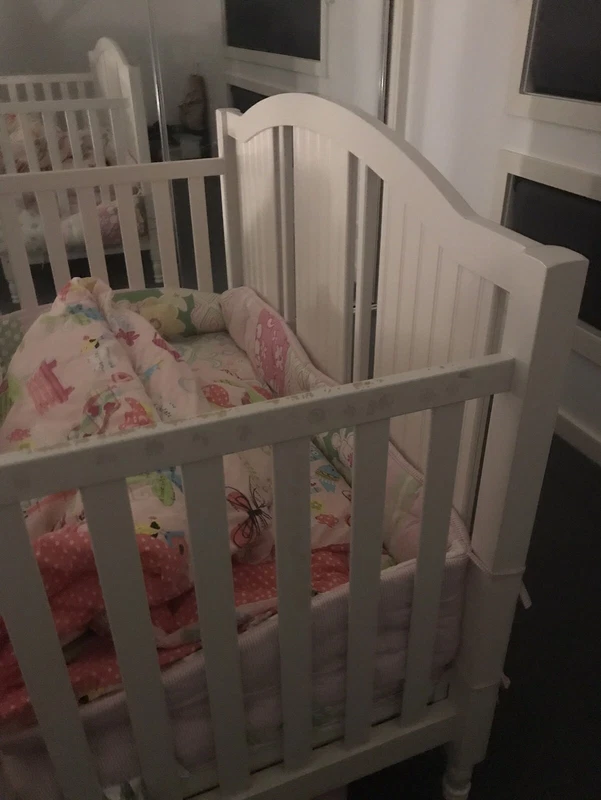 Pottery Barn Catalina Baby Crib With Organic Mattress Plus Bumper