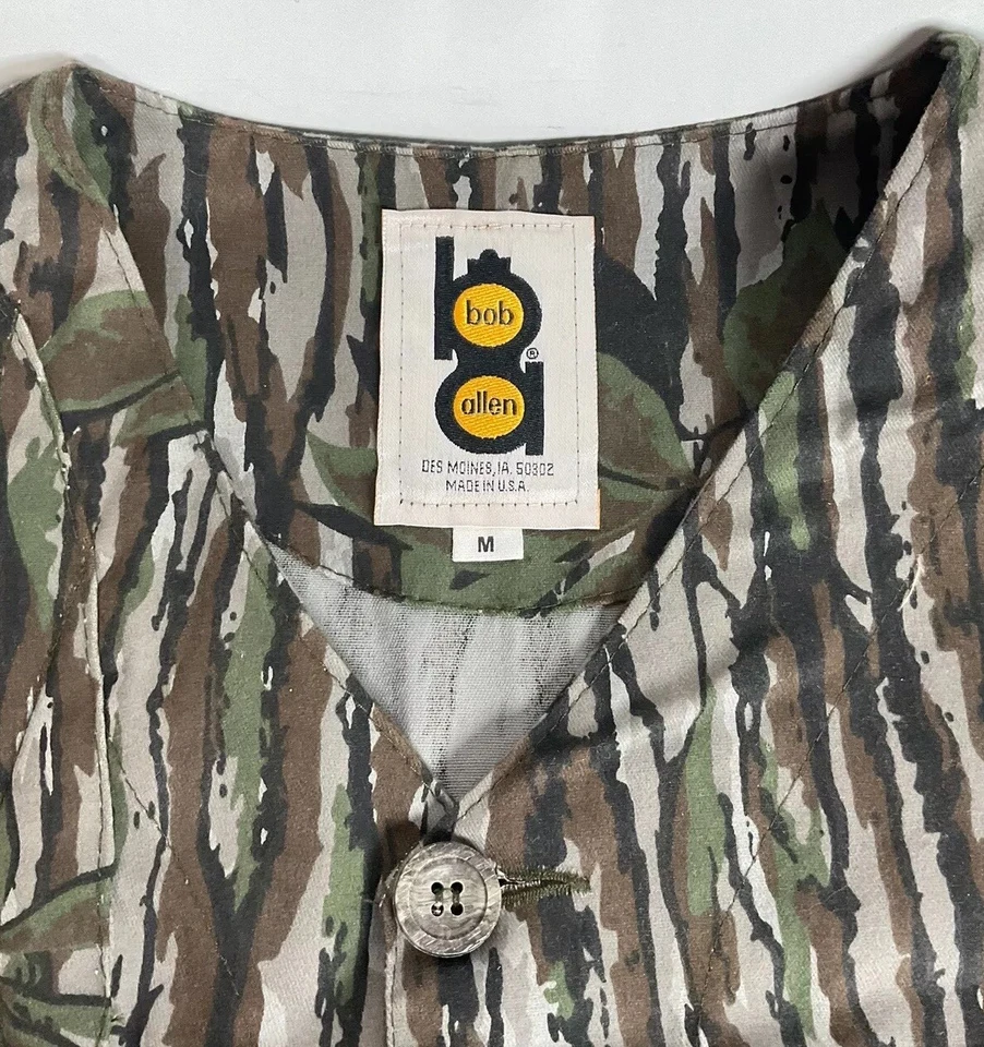 Vintage Bob Allen Camouflage Hunting Vest Medium USA Made Real Tree - Image 3 of 4