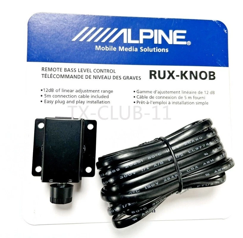 NEW FOR Alpine RUX-KNOB Remote Bass Level Control with 5m Connection Cable - Image 3 of 4