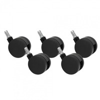 5Er Set Rollen FüR BüRostuhl BüRostuhlrollen Schwarz Pin 11Mm 60Mm Teppichboden