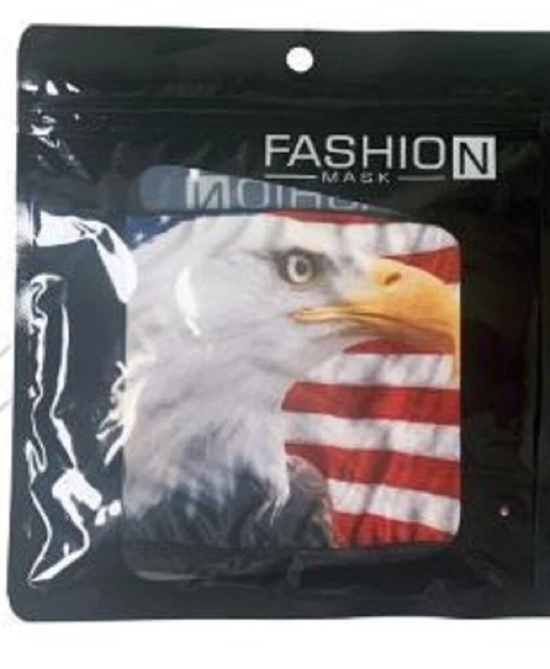 Fashion Unisex Cotton Printed USA / Eagle Face Masks - Image 4 of 4