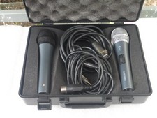 Nissindo Dm-820 Wired Microphones W Xlr To 1/4 Cables & Storage Case X 2