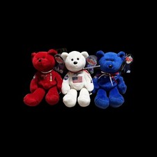 Three Apollo NASA Treasure Champ 30th Anniversary Apollo 11 Stuffed Bears -New