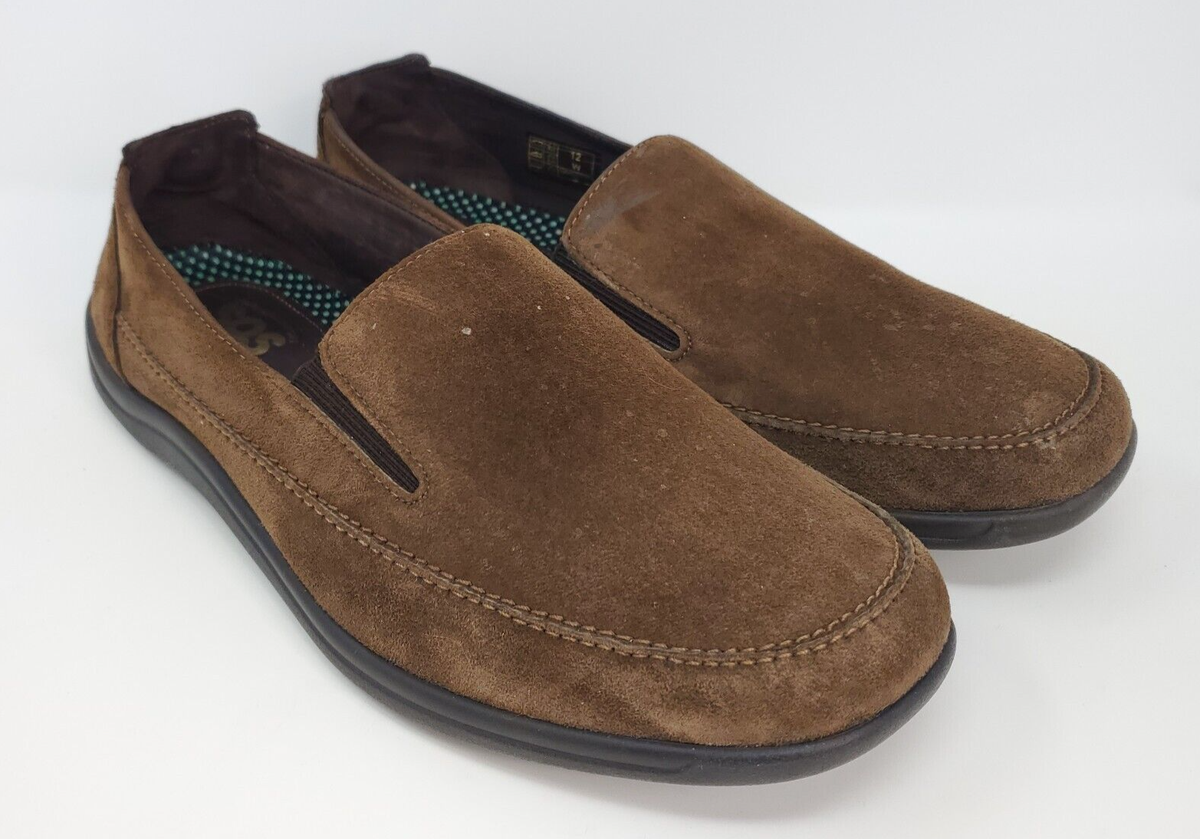 SAS Flex Weekender 10 Mens Suede Slip On Moccasins Loafers Shoes Comfort SAS Weekender Brown Suede Leather Slip On Comfort Loafers  main image 3