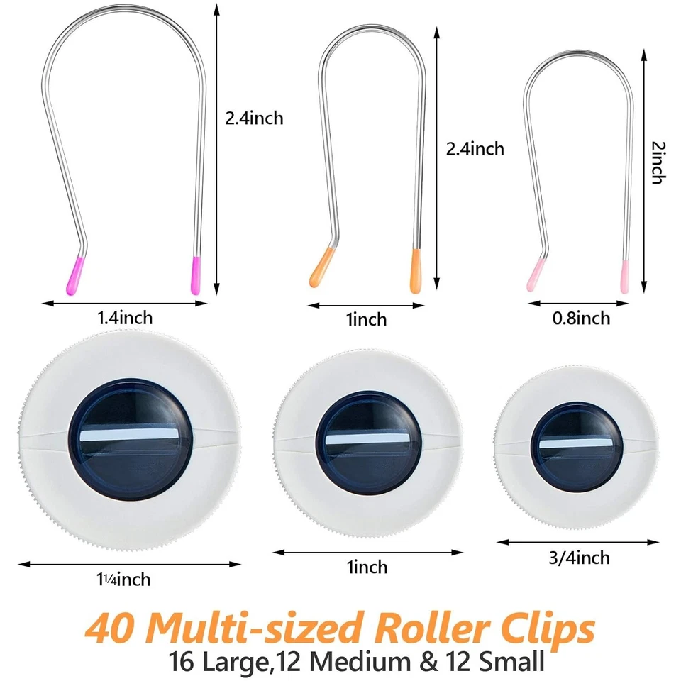 Juego de clips Hot Roller Essential de 40 piezas - Accesorios para el cabello duraderos que ahorran tiempo Foto 4 de 4