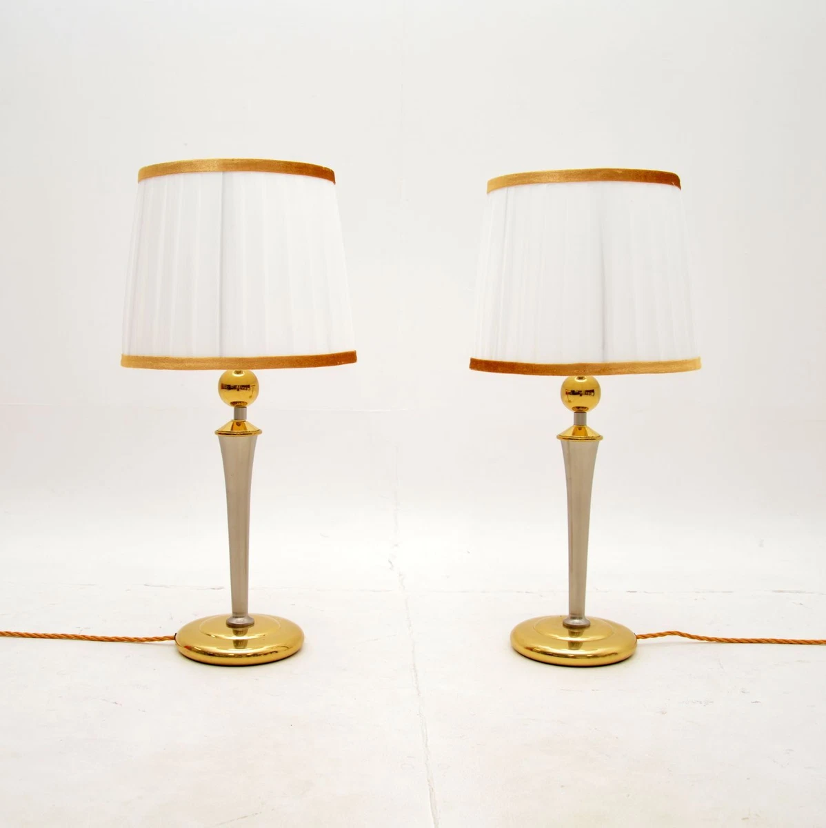 Brass and chrome table sales lamps