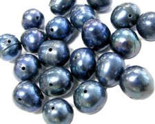 Fresh water Pearls loose beads 9mm Beads for Jewelry Making Blue 50 pcs Rice