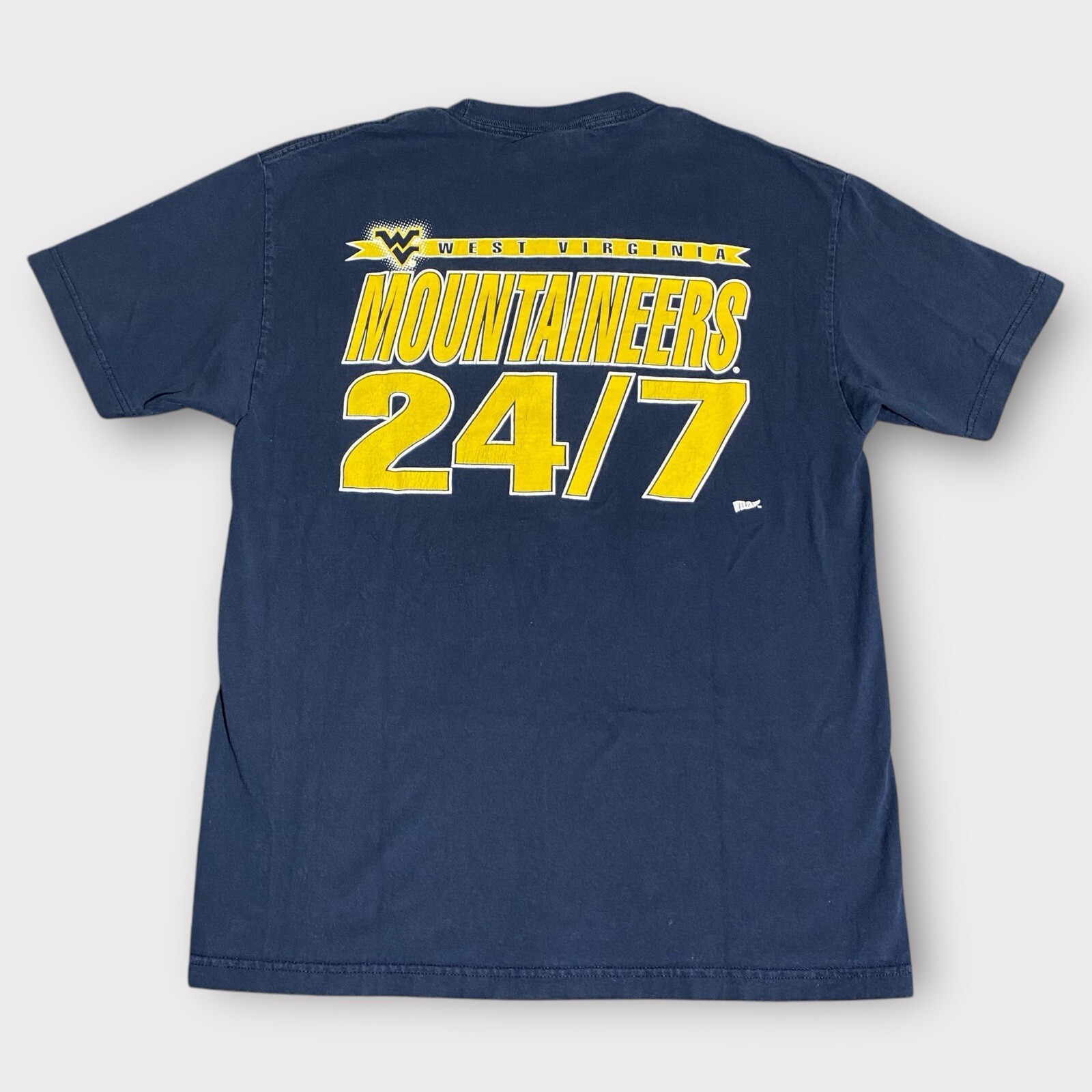 Vintage WVU Mountaineers NCAA 90s Preppy T-Shirt Mens Large