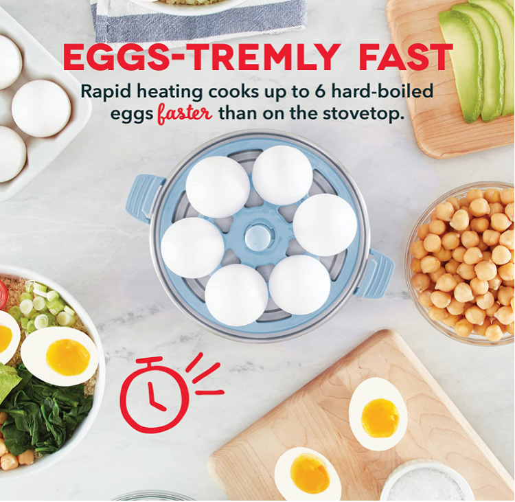 6-Capacity Electric Rapid Egg Cooker for Hard Boiled and Poached Eggs 6-Capacity Electric Rapid Egg Cooker for Hard Boiled and Poached Eggs