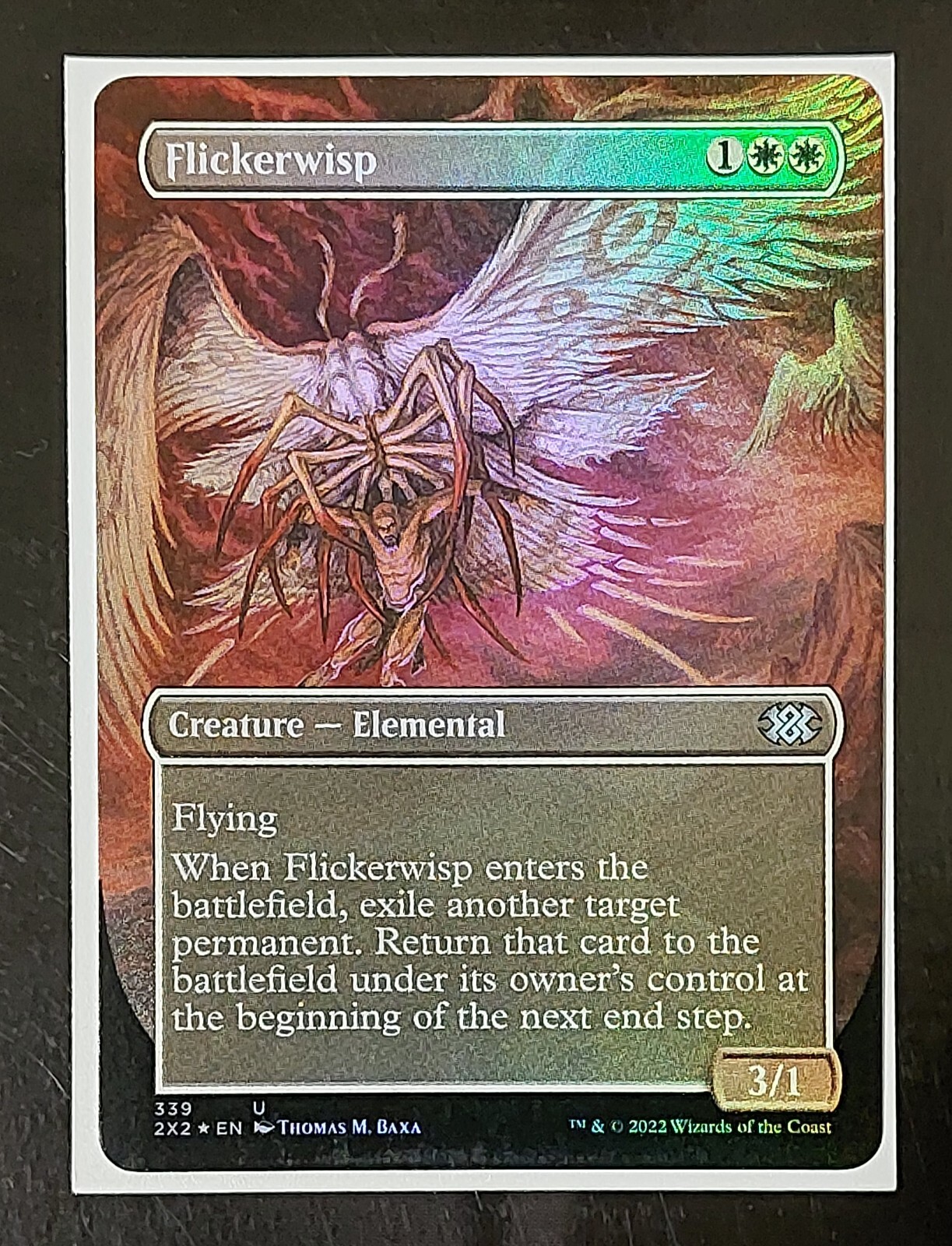 MTG *Foil Borderless* Flickerwisp - Double Masters 2022 - NM/Mint ...