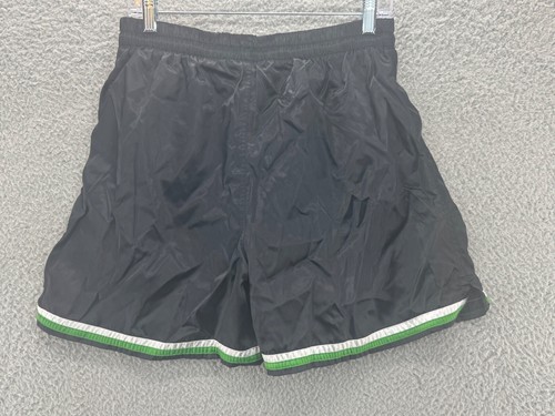 Nike Running Shorts Boys Kids Black Green Stripes Size Large (12/14) Lightweight - Picture 7 of 10