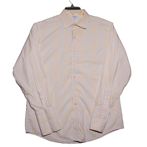 Brooks Brothers Slim Fit 346 Blue/Yellow Striped French Cuff Shirt