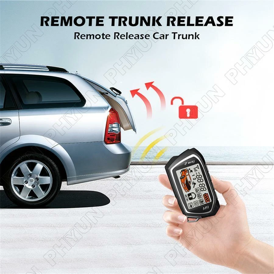 Universal 12V 2-Way Car Alarm Security System Remote Engine Start Anti-hijacking - Image 4 of 4