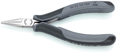 Knipex 35 22 115 ESD Elektronikzange Snipe Nose 37067
