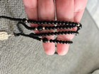 Black Onyx Lariat Necklace -Sterling Silver Bars Beads w Beaded Black Stone 925 — photo 9