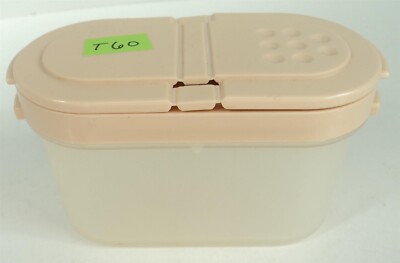 T60 Tupperware Modular Mates Spice Shaker Container w/ Pink Lid
