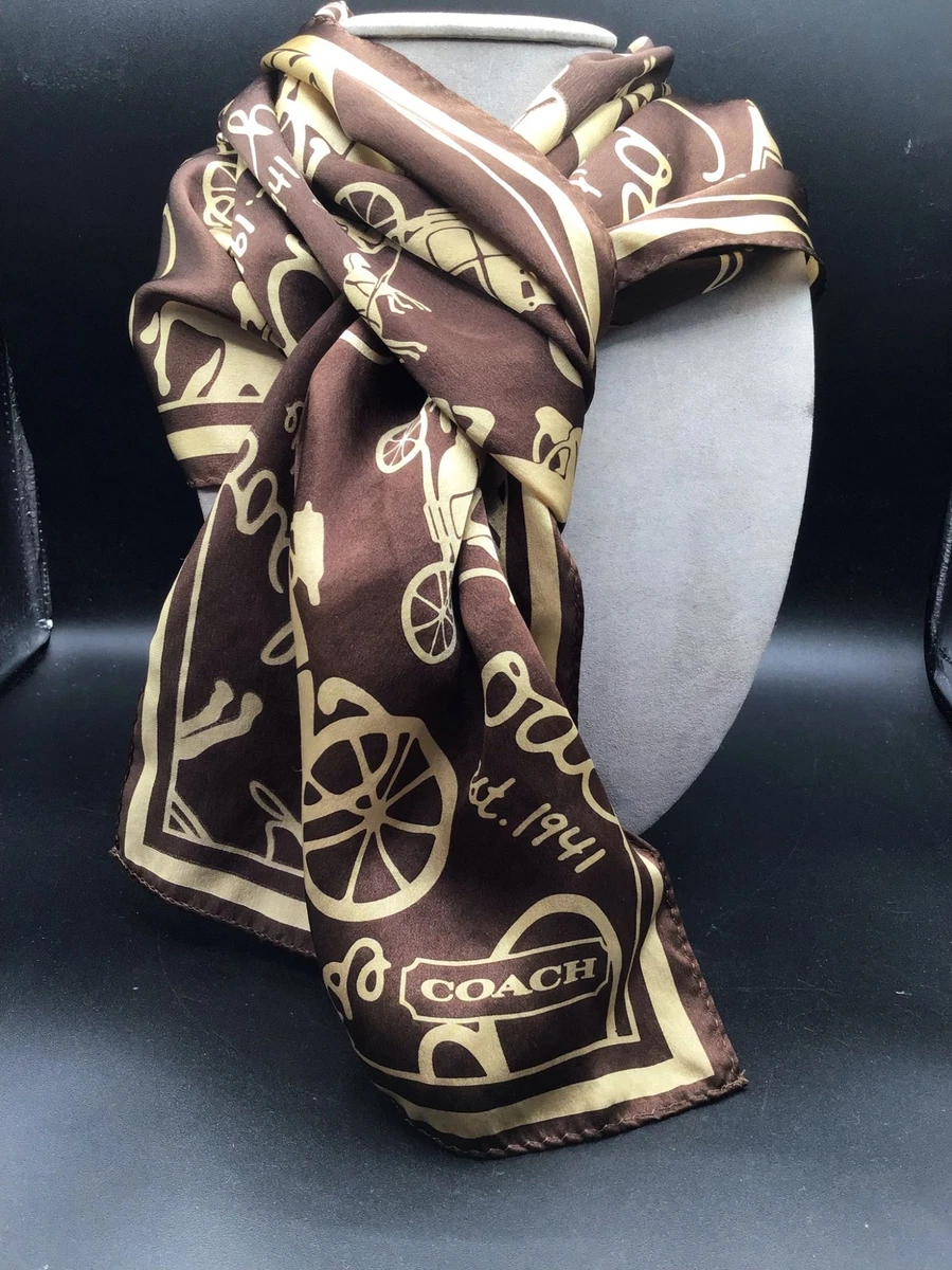 scarf brown silk