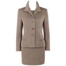 GIVENCHY Couture A/W 1998 ALEXANDER McQUEEN 2 Piece Wool Blazer Dress Suit Set