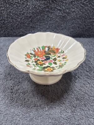 Vintage Rare SADLER Indian Tree Pattern (Bonbon) Candy Podest Dish Footed Dish