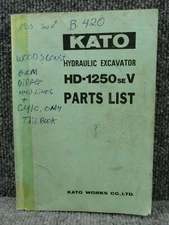OEM Factory KATO HD-1250 SE V Hydraulic Excavator Parts List Book Manual