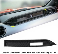 Carbon Fiber Interior Co-pilot Dashboard Cover Trim Decor For Ford Mustang 2015